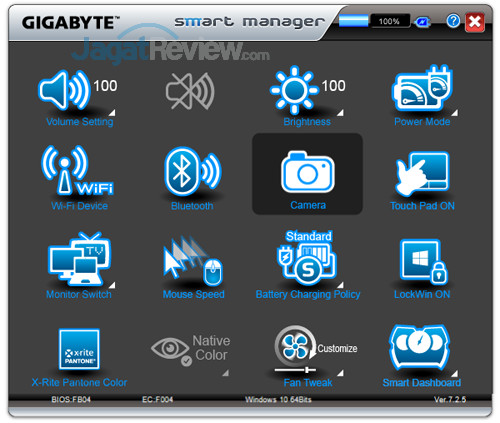Review Gigabyte Aero 15X v8: Kencang, Tipis, dan Terjangkau dengan Core i7 8750H 8 Gigabyte Aero 15X v8 Smart Manager 08