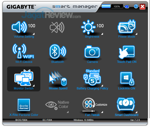 Review Gigabyte Aero 15X v8: Kencang, Tipis, dan Terjangkau dengan Core i7 8750H 10 Gigabyte Aero 15X v8 Smart Manager 10