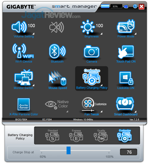 Review Gigabyte Aero 15X v8: Kencang, Tipis, dan Terjangkau dengan Core i7 8750H 15 Gigabyte Aero 15X v8 Smart Manager 15