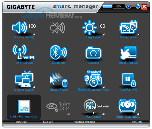 Review Gigabyte Aero 15X v8: Kencang, Tipis, dan Terjangkau dengan Core i7 8750H 17 Gigabyte Aero 15X v8 Smart Manager 17