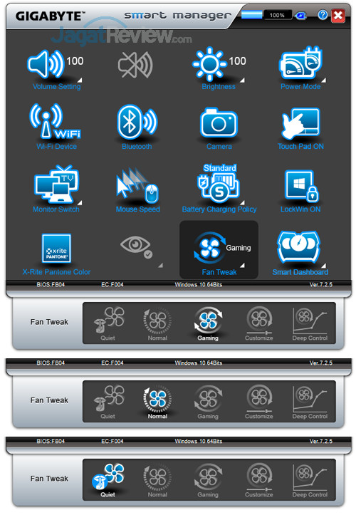 Review Gigabyte Aero 15X v8: Kencang, Tipis, dan Terjangkau dengan Core i7 8750H 21 Gigabyte Aero 15X v8 Smart Manager 21
