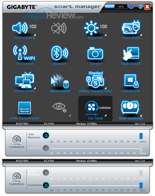 Review Gigabyte Aero 15X v8: Kencang, Tipis, dan Terjangkau dengan Core i7 8750H 22 Gigabyte Aero 15X v8 Smart Manager 22