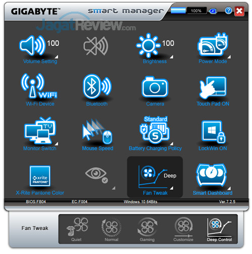 Review Gigabyte Aero 15X v8: Kencang, Tipis, dan Terjangkau dengan Core i7 8750H 23 Gigabyte Aero 15X v8 Smart Manager 23