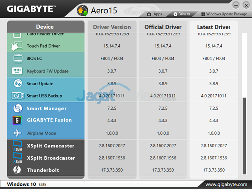 Review Gigabyte Aero 15X v8: Kencang, Tipis, dan Terjangkau dengan Core i7 8750H 27 Gigabyte Aero 15X v8 Smart Update 02