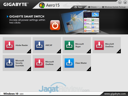 Review Gigabyte Aero 15X v8: Kencang, Tipis, dan Terjangkau dengan Core i7 8750H 28 Gigabyte Aero 15X v8 Smart Update 03
