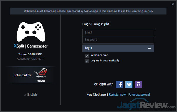 Review Notebook Gaming: ASUS ROG G703VI 73 ASUS G703VI XSplit Gamecaster