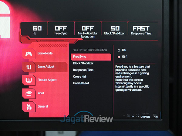 Hands-On Review: Monitor LG 27GK750F-B 11 Game Adjust Freesync
