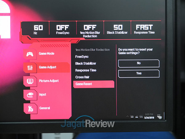 Hands-On Review: Monitor LG 27GK750F-B 15 Game Adjust Reset