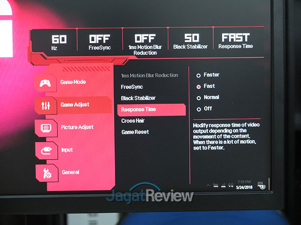 Hands-On Review: Monitor LG 27GK750F-B 13 Game Adjust Response Time