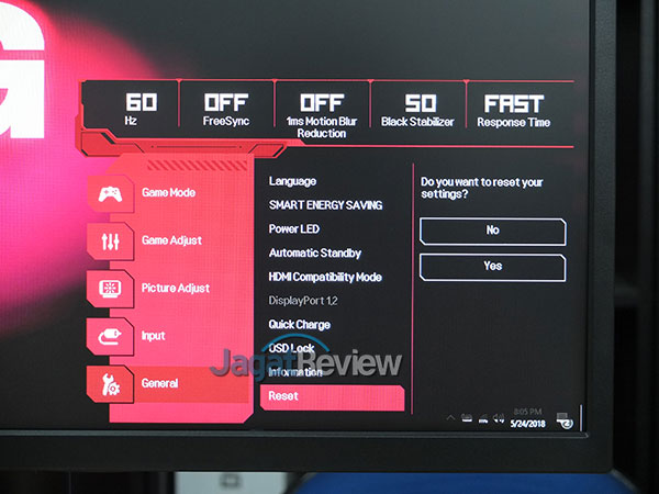 Hands-On Review: Monitor LG 27GK750F-B 38 General Reset