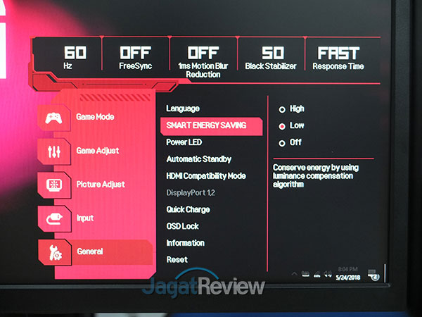 Hands-On Review: Monitor LG 27GK750F-B 31 General Smart energy saving