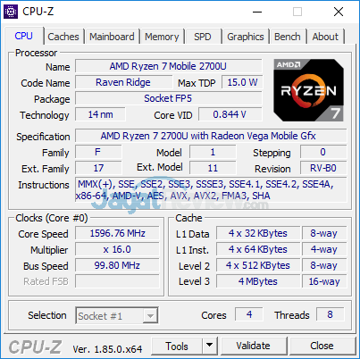 Review Notebook AMD Ryzen: Lenovo IdeaPad 720S-13ARR 3 Lenovo IP 720S 13ARR CPUZ 01