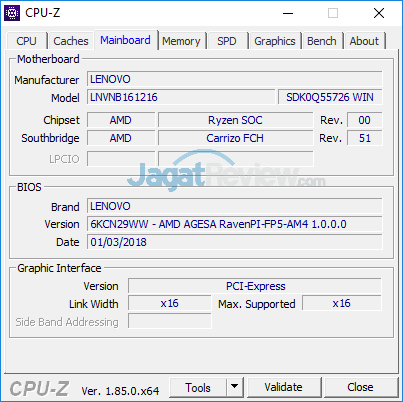 Review Notebook AMD Ryzen: Lenovo IdeaPad 720S-13ARR 4 Lenovo IP 720S 13ARR CPUZ 02
