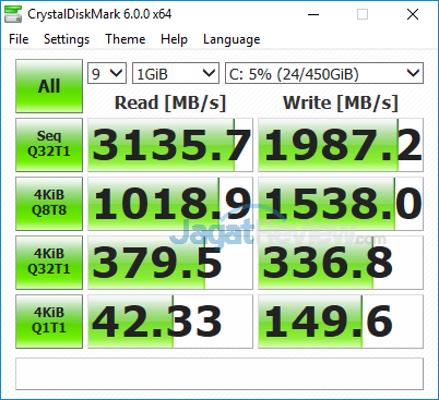 Review Notebook AMD Ryzen: Lenovo IdeaPad 720S-13ARR 31 Lenovo IP 720S 13ARR Crystal Disk Mark 6