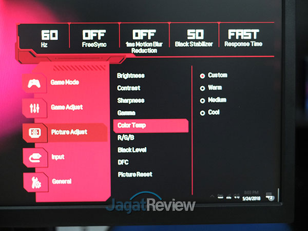Hands-On Review: Monitor LG 27GK750F-B 21 Picture Adjust Color Temp