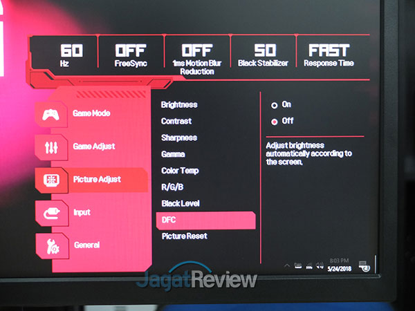 Hands-On Review: Monitor LG 27GK750F-B 24 Picture Adjust DFC