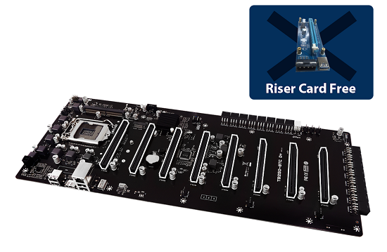 Biostar Hadirkan Motherboard Mining dengan 8x PCIe 3.0 x16 Multi-GPU 8 riser free
