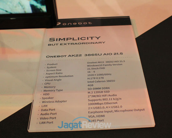 Onebot, AIO PC Milik Colorful yang Turut Mejeng di Computex 2018 3 AK22 Specs