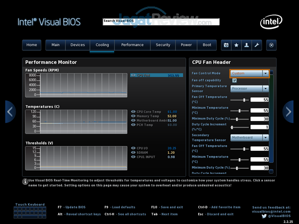 Review Intel NUC8i7HVK  Intel NUC8i7HVK 12 BIOS Cooling Custom
