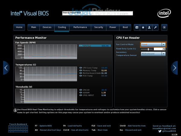Review Intel NUC8i7HVK  Intel NUC8i7HVK 14 BIOS Cooling