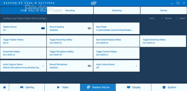 Review Intel NUC8i7HVK  Intel NUC8i7HVK Radeon Settings 08