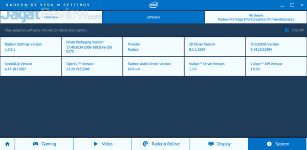 Review Intel NUC8i7HVK  Intel NUC8i7HVK Radeon Settings 14