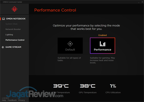Review Notebook Gaming: Omen by HP 15-dc0035TX 1 Omen by HP 15 dc0035TX Omen Command Center 09