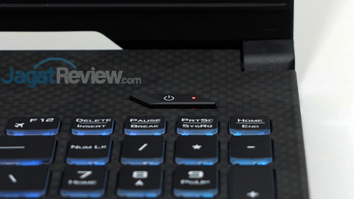 Review Notebook Gaming: ASUS ROG STRIX GL504GS Scar II 17 ASUS ROG GL504GS Power Button