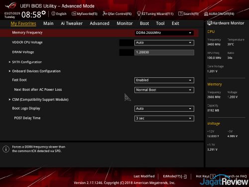 Hands-On Motherboard ASUS ROG STRIX X470-F Gaming 8 My Favorites Tabs