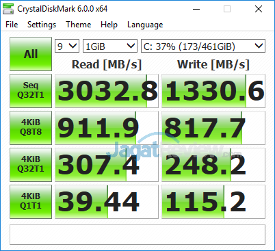 Review Notebook AMD Ryzen: HP Envy x360 13-ag0023au 33 HP Envy x360 13 ag0023au Crystal Disk Mark 6