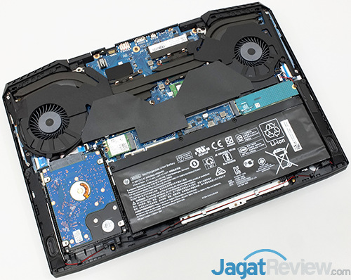 HP Omen 15 dc0036tx Internal Components Layout