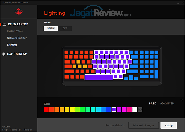 HP Omen 15 dc0036tx OMEN Command Center 10