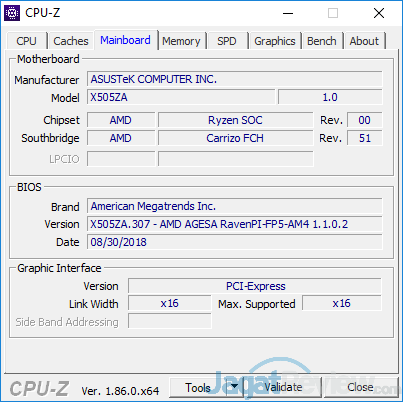 Review Notebook AMD Ryzen: ASUS VivoBook 15 X505ZA 3 ASUS VivoBook 15 X505ZA CPUZ 02