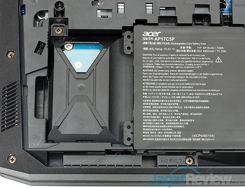Review Notebook Gaming AMD Ryzen: Acer Predator Helios 500 (PH517-61) 30 Acer Predator Helios 500 AMD Battery SATA Storage
