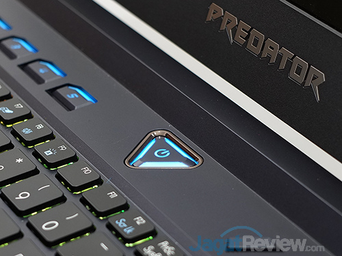 Review Notebook Gaming AMD Ryzen: Acer Predator Helios 500 (PH517-61) 14 Acer Predator Helios 500 AMD Power Button