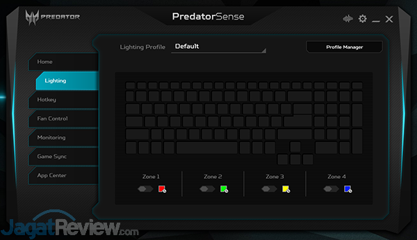 Review Notebook Gaming AMD Ryzen: Acer Predator Helios 500 (PH517-61) 17 Acer Predator Helios 500 AMD PredatorSense 05