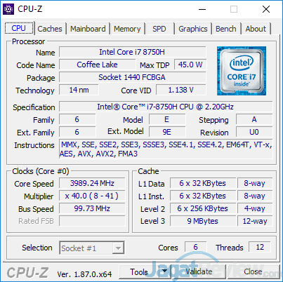 Review Laptop Gaming: Omen by HP 15-dc0037TX 2 Omen by HP 15 dc0037tx CPUZ 01
