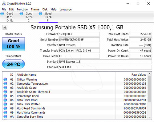 Samsung SSD X5