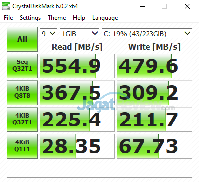 Dell G7 15 7588 Crystal Disk Mark 6 SSD