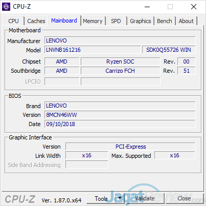 Review Laptop AMD Ryzen: Lenovo Yoga 530-14ARR 3 Lenovo Yoga 530 14ARR CPUZ 02