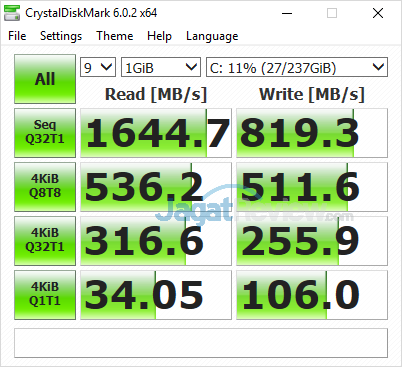 Review Laptop AMD Ryzen: Lenovo Yoga 530-14ARR 28 Lenovo Yoga 530 14ARR Crystal Disk Mark 6