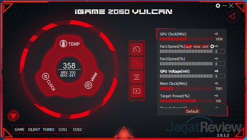 Review Graphics Card Colorful iGame GeForce RTX 2060 Vulcan X OC 5 Screenshot 213 R