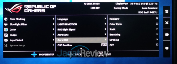 System Setup Aura RGB