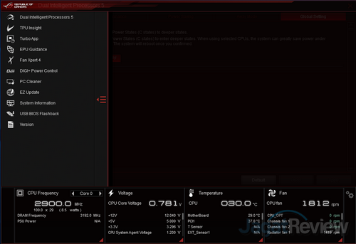 Hands-On Review ASUS ROG Maximus XI Extreme 15 AI Suite 3 05