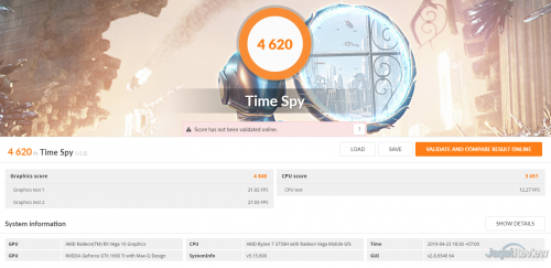 SS 3DMark Time Spy Zephyrus G GA502