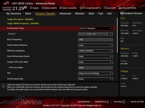 Hands-On Motherboard ASUS Crosshair VIII Hero (Wi-Fi) 2 ASUS ROG Crosshair VIII Hero WiFi BIOS 02
