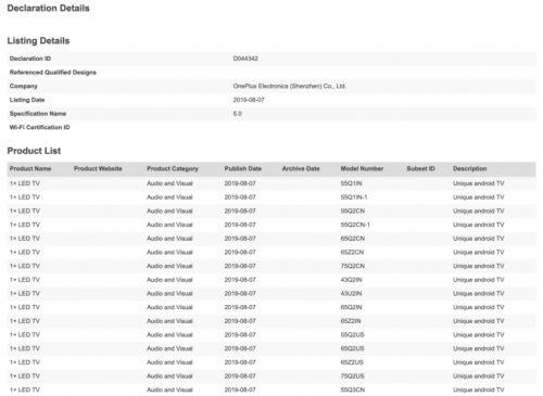 Oneplus TV bluetooth sig 768x561