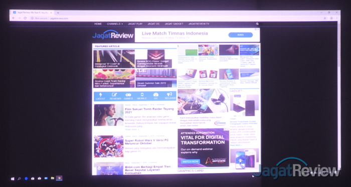 Hands-On Review Proyektor: Optoma ML750 10 Ruang Gelap