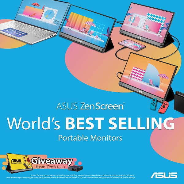 Direct Release: ASUS ZenScreen Adalah Seri Monitor Portabel Terlaris di Dunia 3 IG Facebook ZenScreen Best Selling Portable Monitor