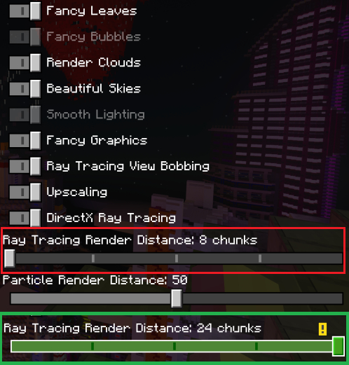 Instalasi & Hands-on Performance : Minecraft RTX Beta (di GeForce RTX 2060 SUPER) 7 MinecraftRTX TEST RenderDistance